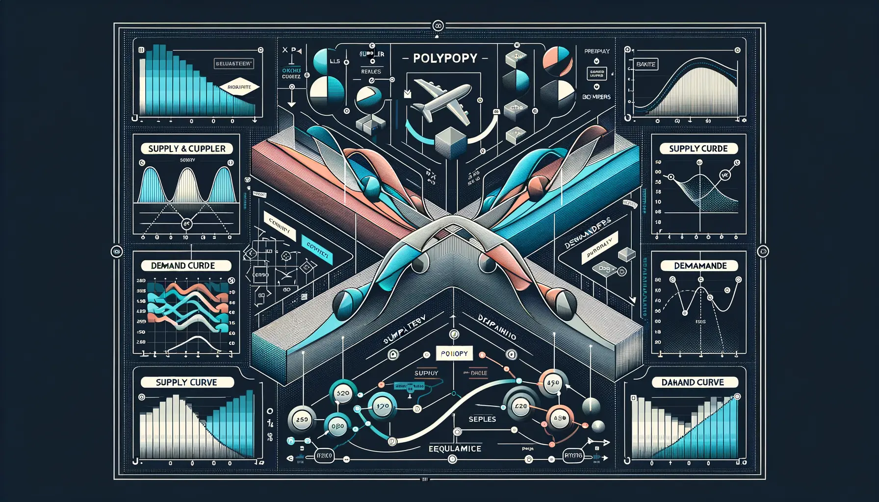 Diagramm der Marktmechanismen im Angebotspolypol mit zahlreichen Anbietern