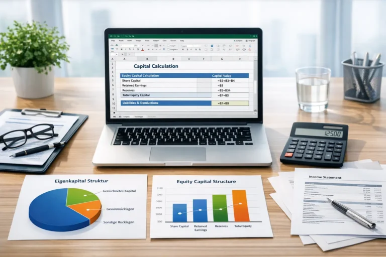 Berechnung variables Kapital Tabelle Excel Formeln Eigenkapital