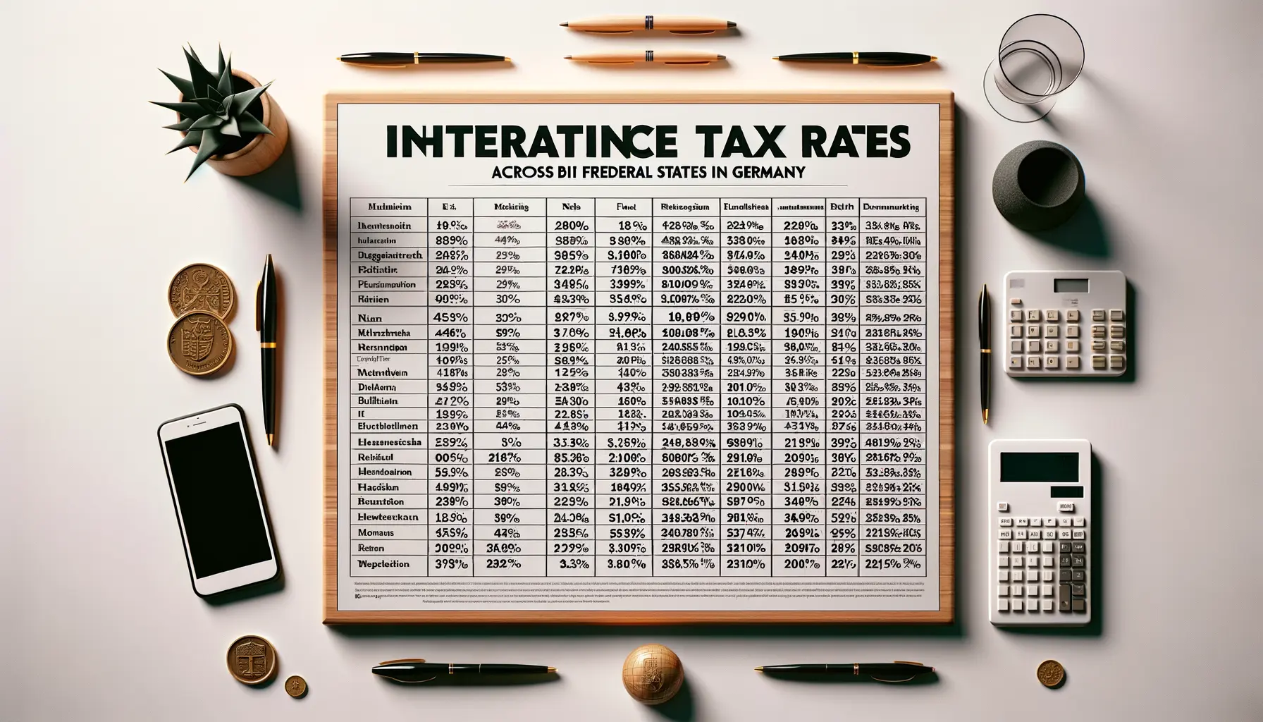 Tabelle Erbschein Kosten nach Bundesland 2025
