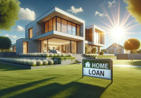 Haus beleihen moderne Immobilie als Sicherheit für Kredit