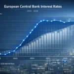 Kredit Leitzins Entwicklung Chart mit steigender Tendenz seit 2022
