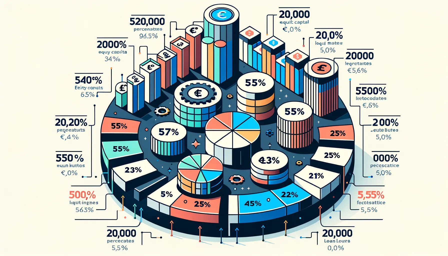 Infografik Eigenkapitalquoten bei 200.000 Euro Kredit 2025